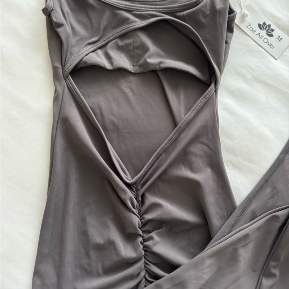 NWT Onesie Gray Ruched Jumpsuit - Picture 2 of 3
